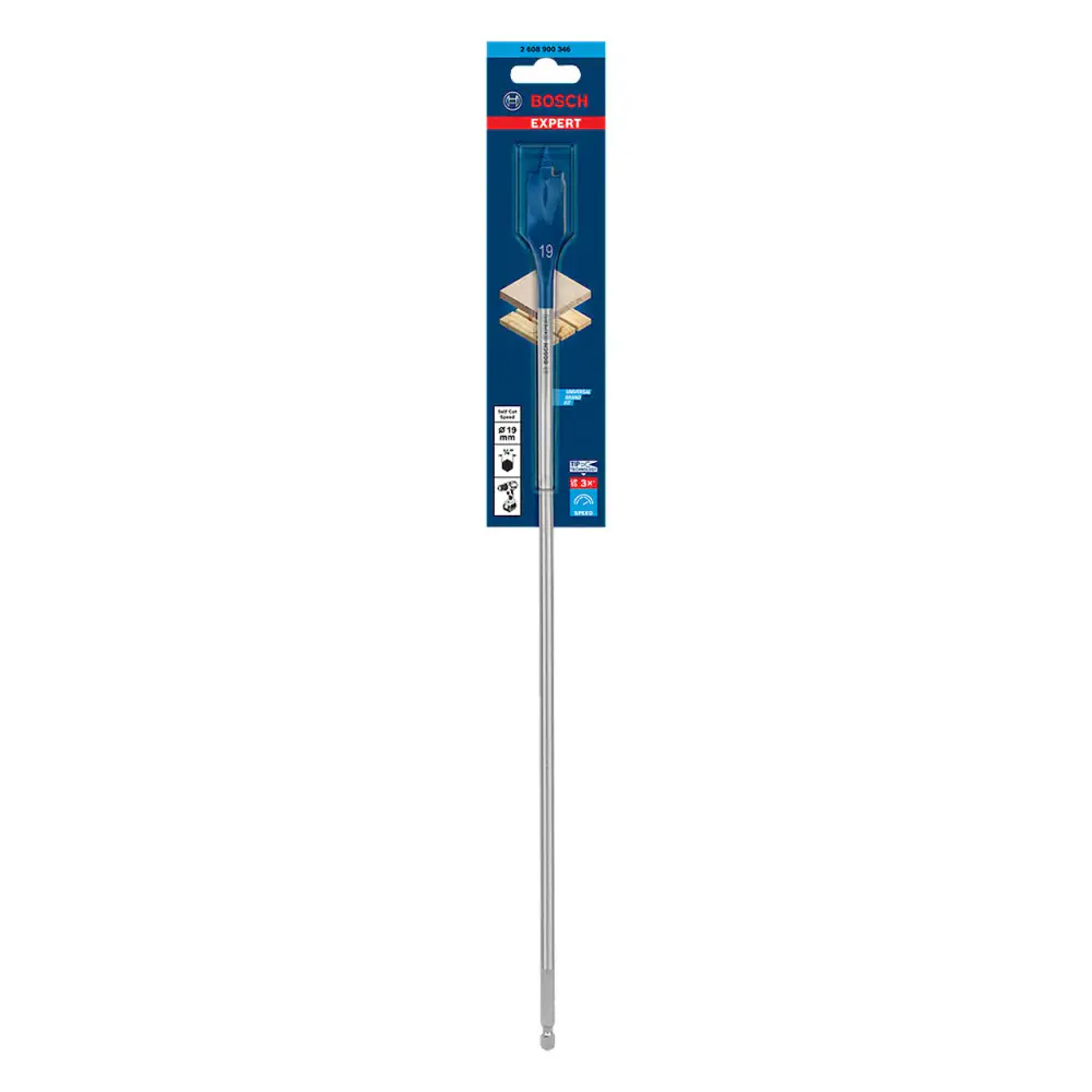 Broca para madeira EXPERT Self Cut Speed 19 x 400mm BOSCH — fotografia de referência