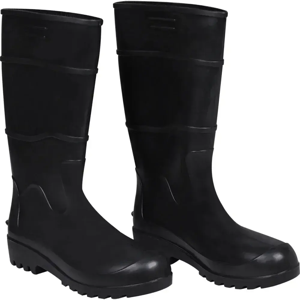 Bota pvc preta cano longo com forro N°35 Worker — fotografia 8