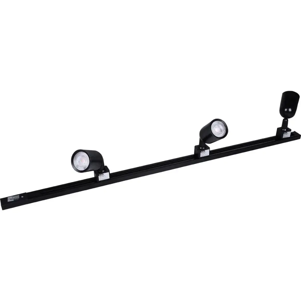 Kit trilho direct led com 3 luminárias 6W 6500K preto bivolt Liege — fotografia 3
