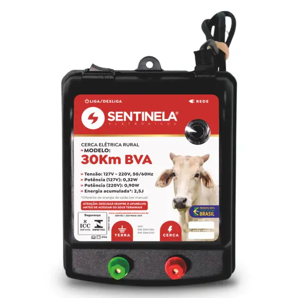 Eletrificador de cerca 30KM BVA - Sentinela
