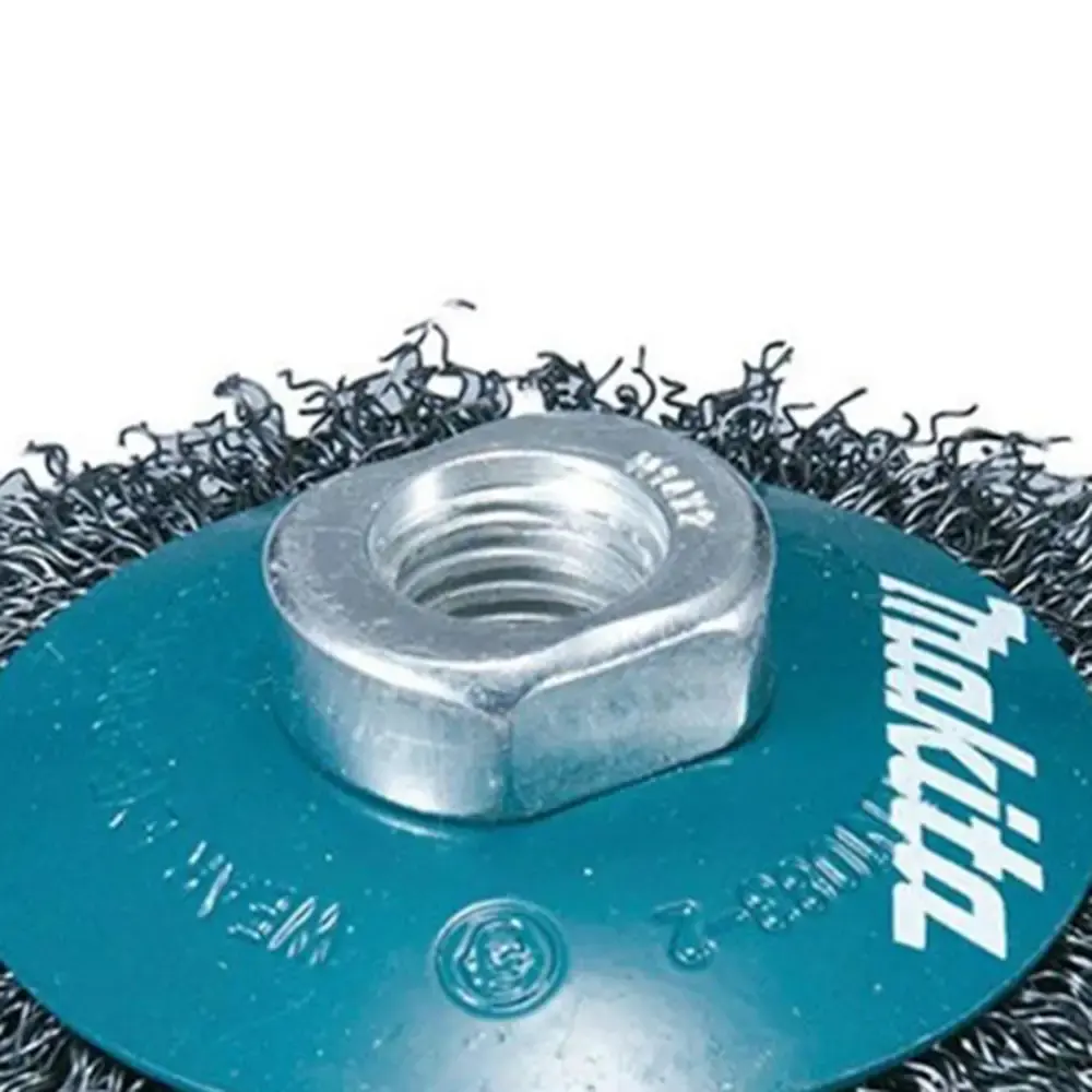 Escova circular côncava de aço ondulado 115MM Makita — fotografia 4