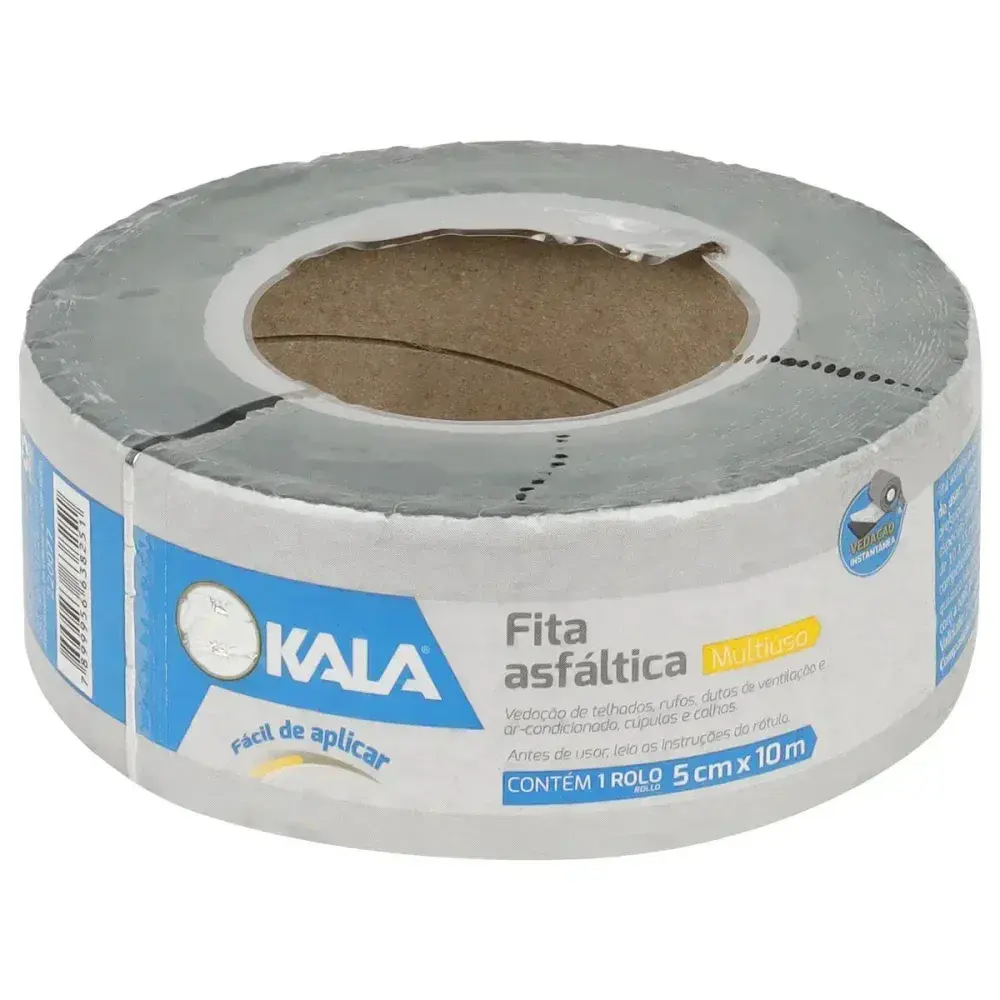 Fita manta asfáltica autoadesiva alumínio 05CMX10M Kala — fotografia 6