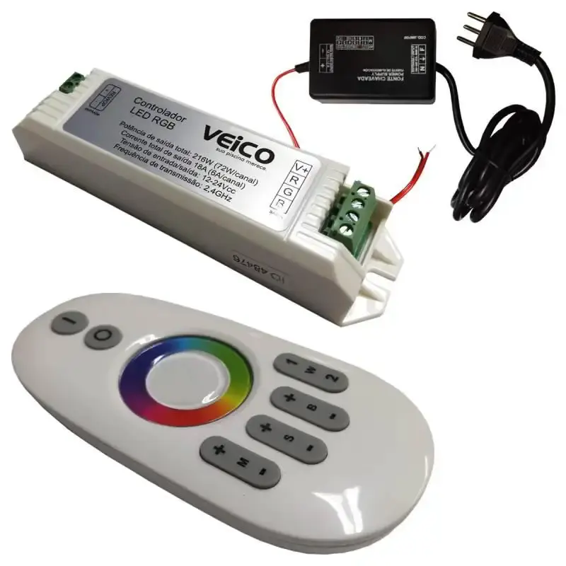 Controlador remoto RGB touchscreen LED com fonte para piscinas Fluidra
