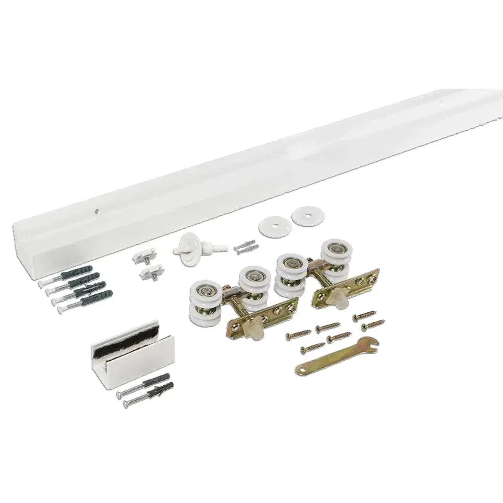 Roldana porta Perfil sobrepor kit 2 mts