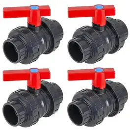 Válvula Esfera 50 mm em PVC para Piscinas com 4 Unidades FLUIDRA — fotografia 2