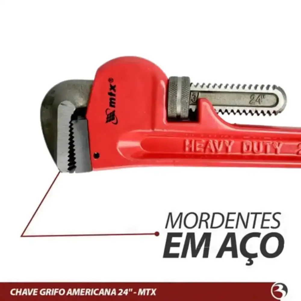 Chave grifo 24 POL heavy duty industrial MTX — fotografia 2