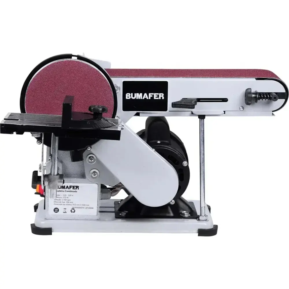 Lixadeira de cinta combinada 150MM 1750RPM 375W bivolt Bumafer — fotografia 6
