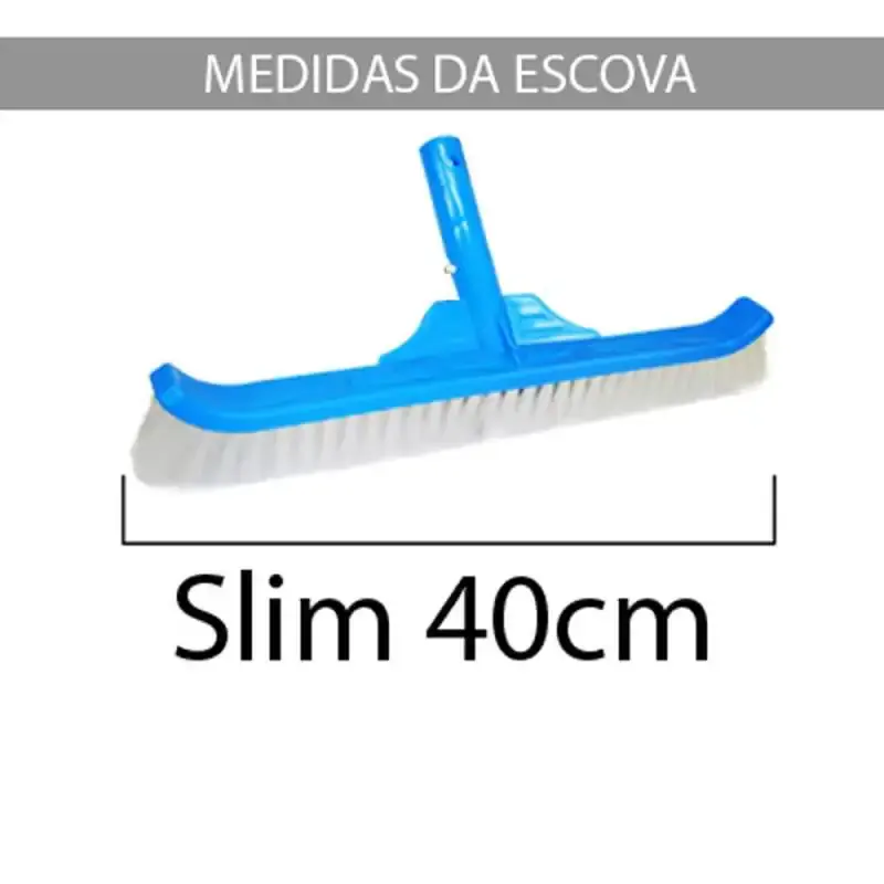 Escova curva slim para limpeza de piscina Sodramar — fotografia 4