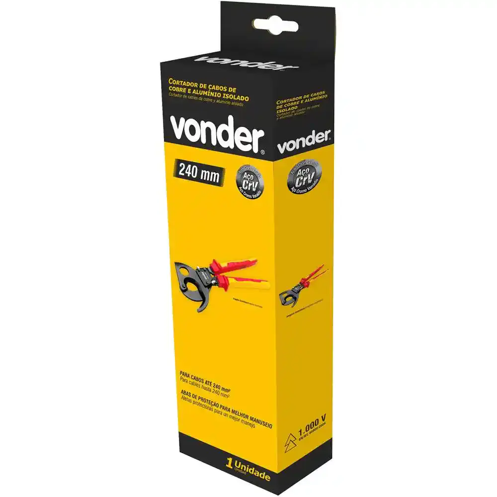 Cortador de cabos cu/al isolado Vonder — fotografia 4