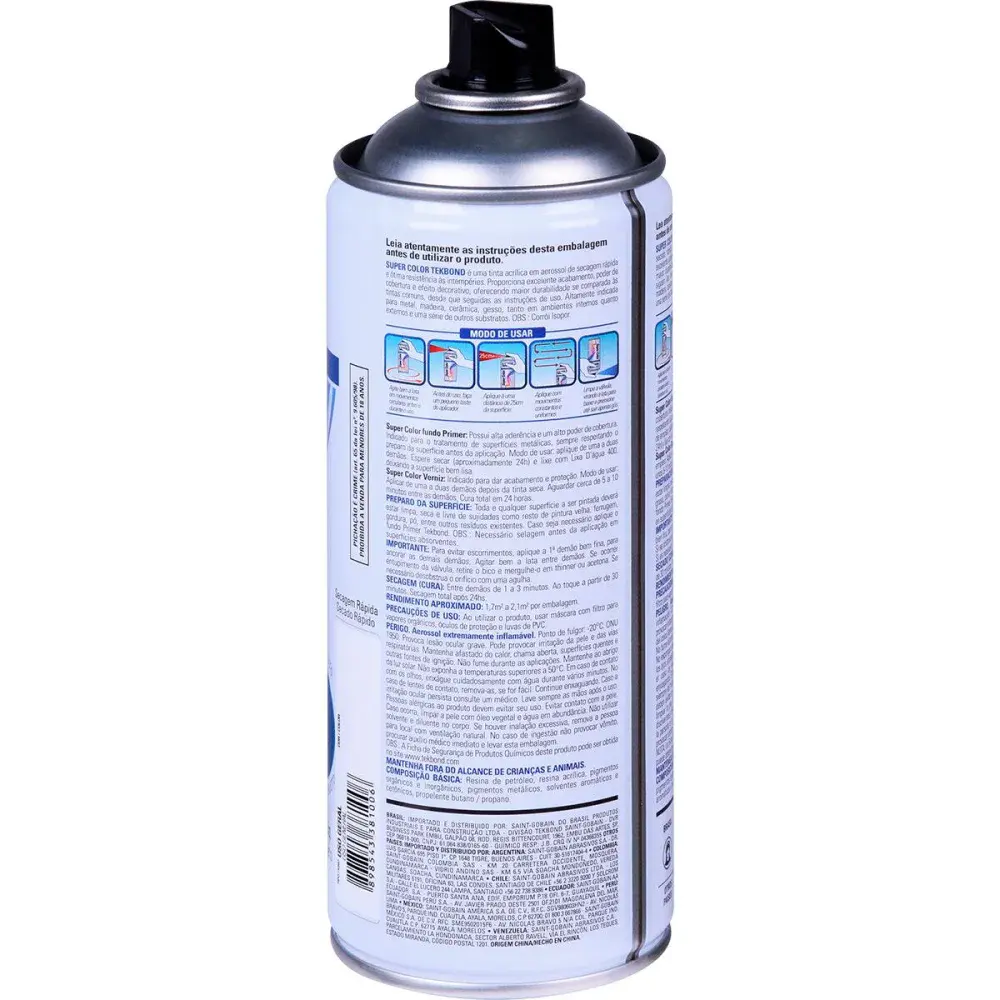 Tinta spray uso geral azul-escuro 350ML Tekbond — fotografia 4
