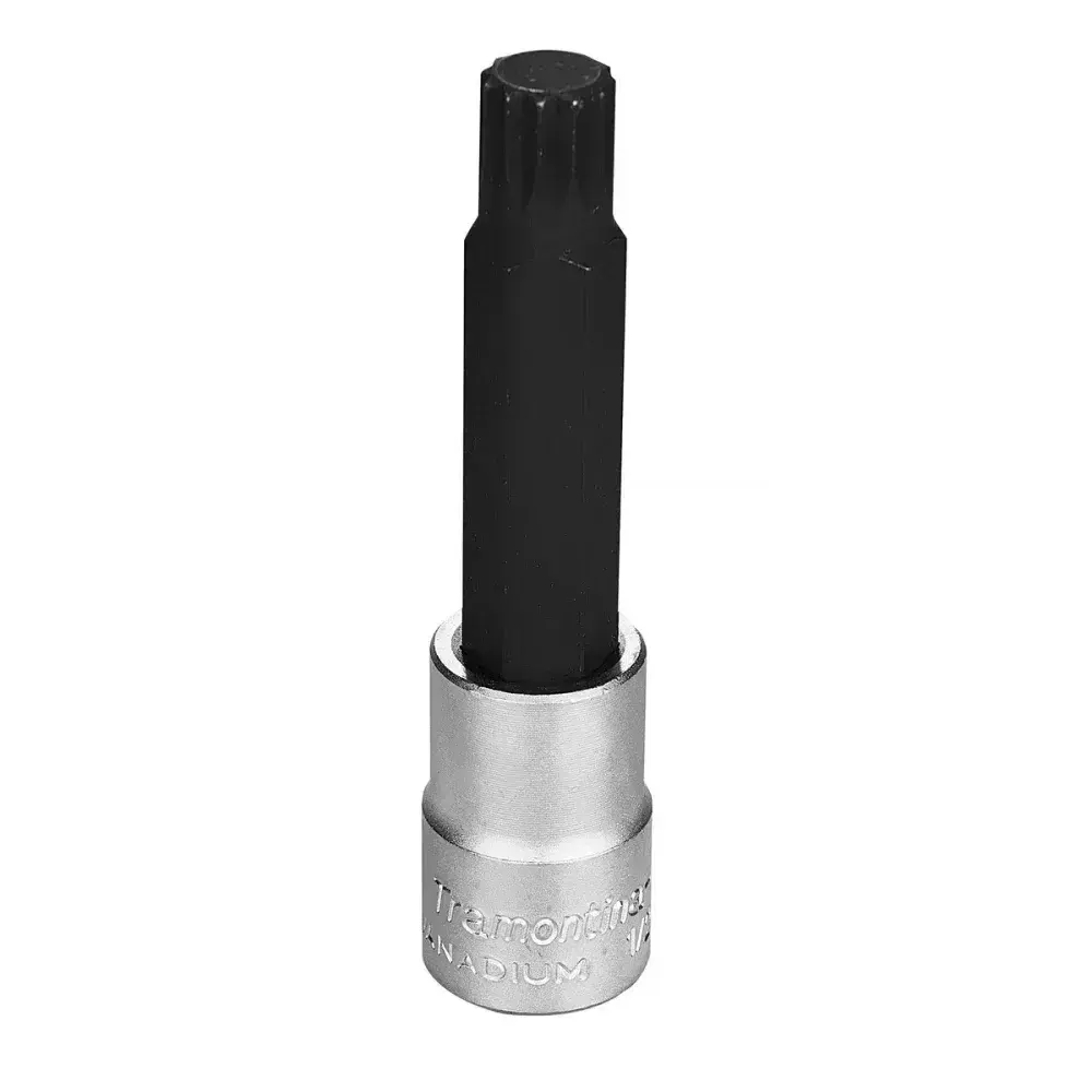 Soquete longo em aço cromo vanádio ponta multidentada 14 mm - encaixe 1/2 Tramontina 44865114 — fotografia 3