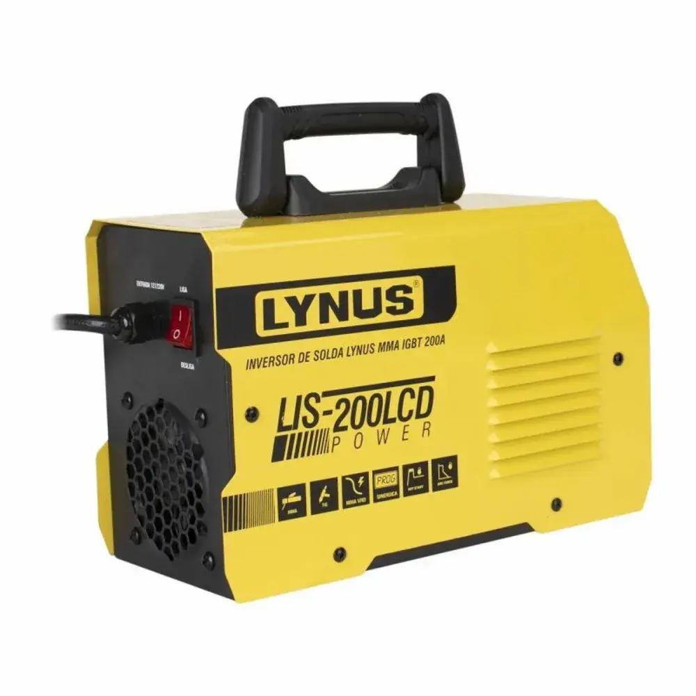 Inversor de solda 200A LIS-200 lcd bivolt Lynus — fotografia 10