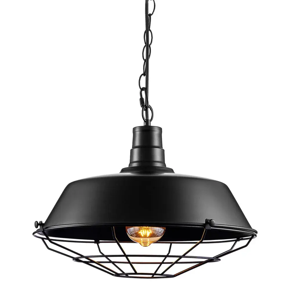 Luminária pendente lar preto Kala — fotografia de referência