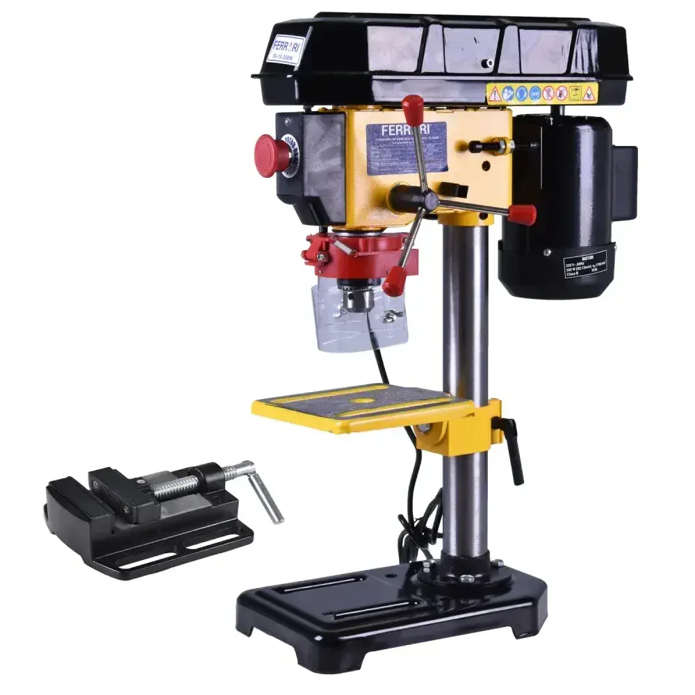 Furadeira de bancada com morsa e motor FG13 350W 127V Ferrari — fotografia 6