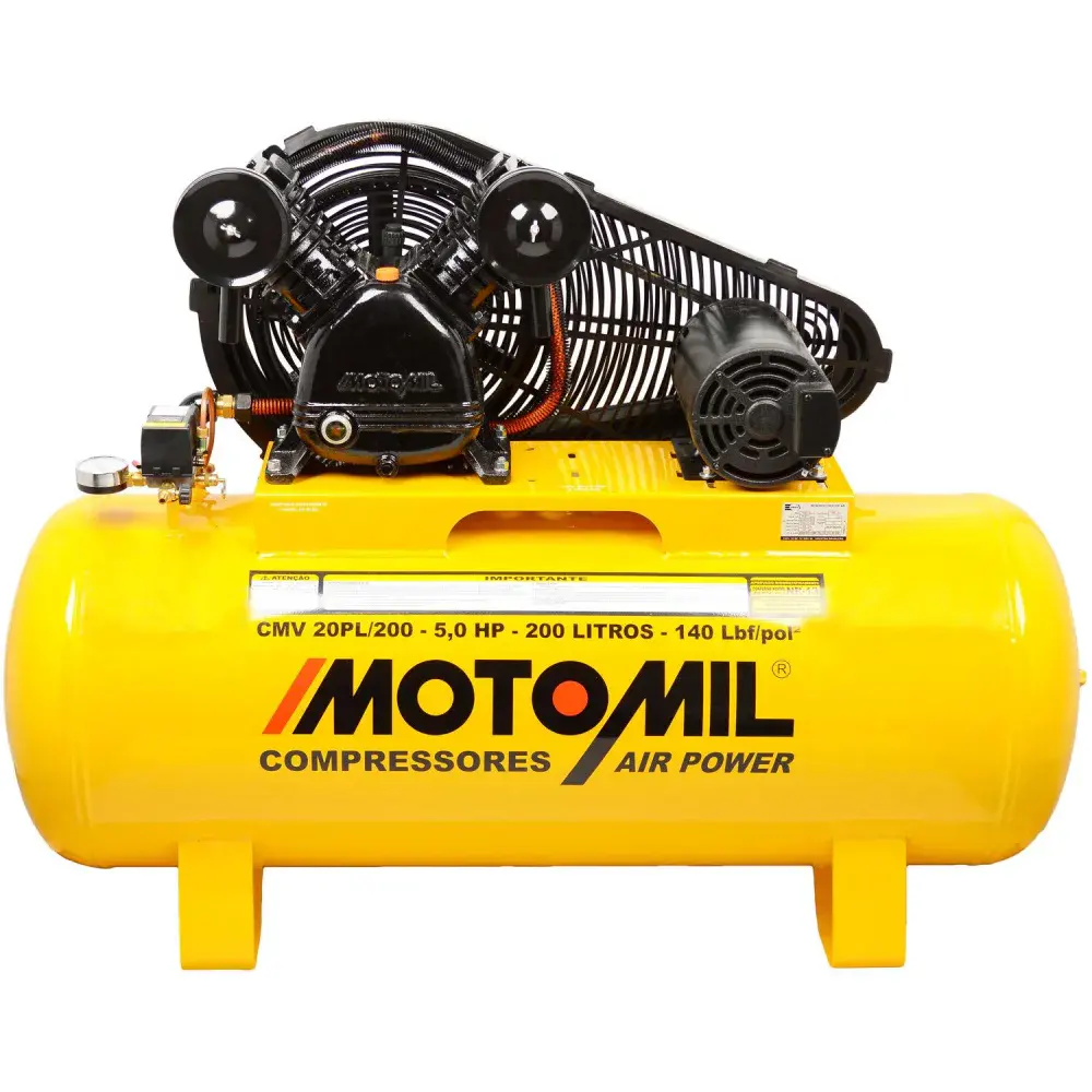 Compressor de ar CMV20PL/200 200L 20 pés MotoMil