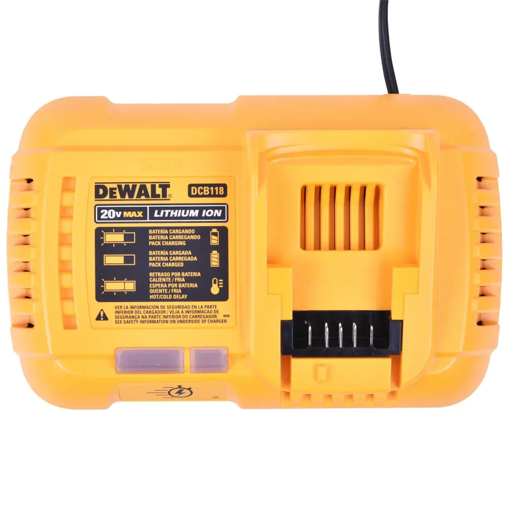 Carregador rápido flexvolt 20 a 60V DCB118-BR Dewalt — fotografia 4