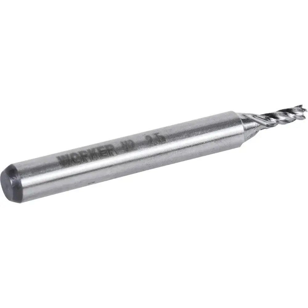Fresa de topo reto aço rápido 2,5MM haste 6MM Worker — fotografia 9