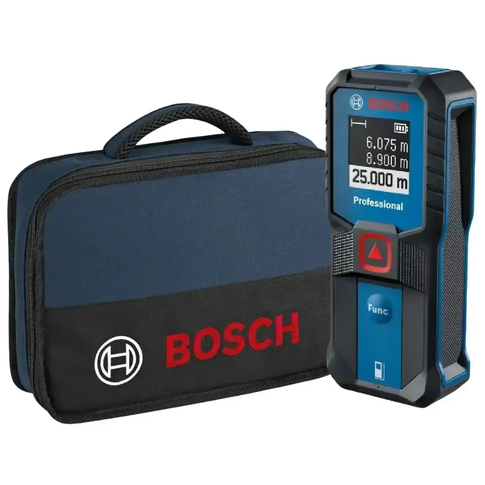 Medidor de distância trena a laser GLM 25-23 com bolsa para ferramentas mini 12POL Bosch