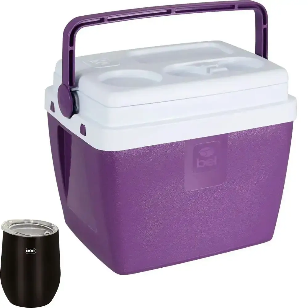 Caixa térmica 19 l Belfix e copo térmico 360ML MOR Azul — fotografia 6