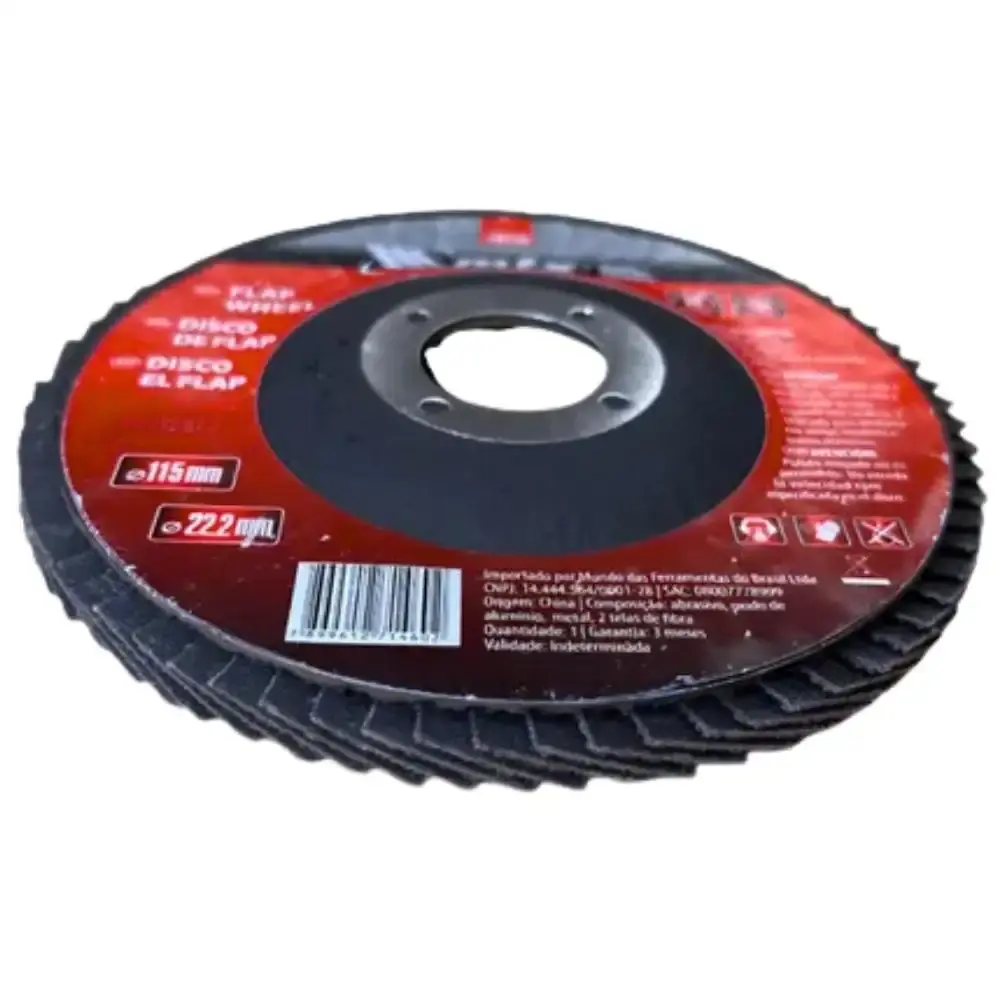 Disco de lixa flap 4,1/2 POL grana 80 kit com 50 unidades MTX — fotografia 5