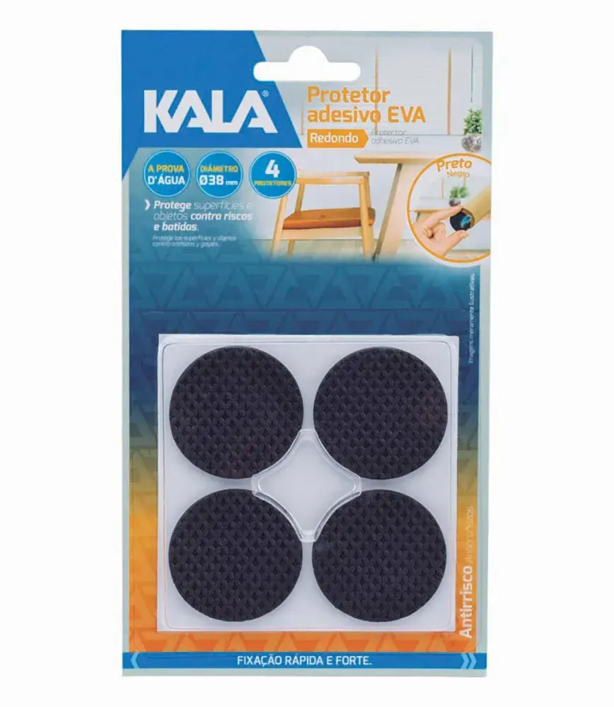 Protetor adesivo eva Kala pr redondo 38MM 4 pçs