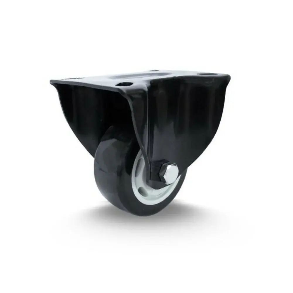 Rodízio fixo série 12 black 75MM com freio 70KG da Colson