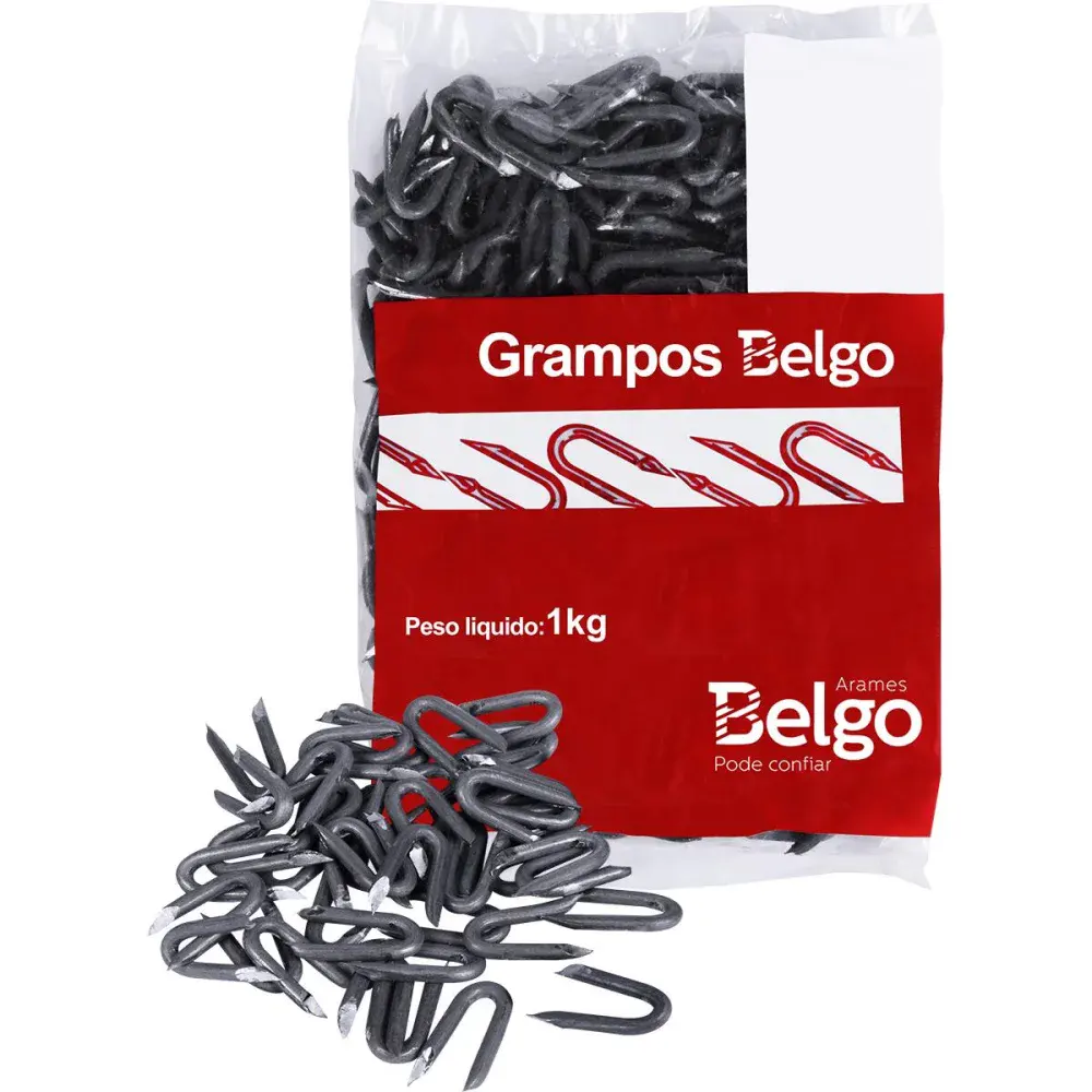 Grampo cerca 1 kg galvanizado 7/8 Belgo