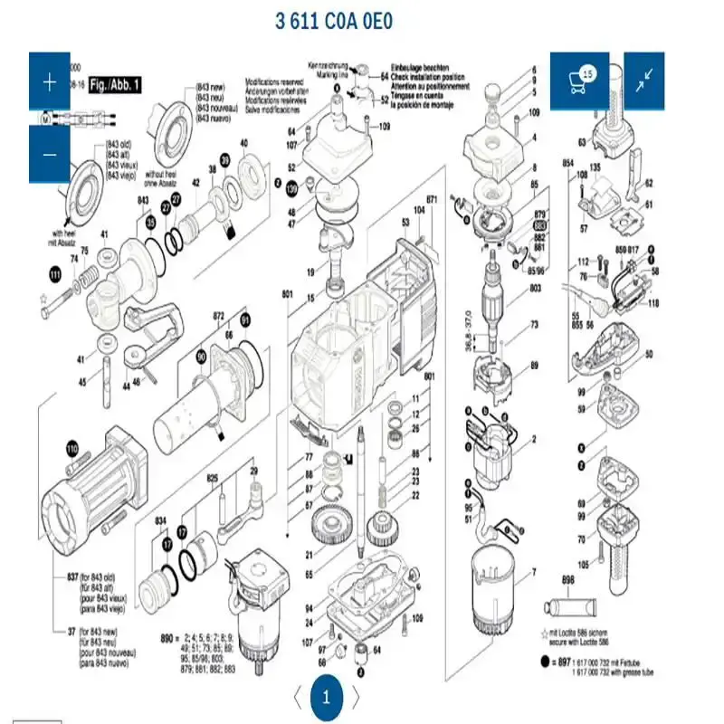 Defleto de ar para martelo demolidor GSH 27 VC 1615500417 Bosch — fotografia 5