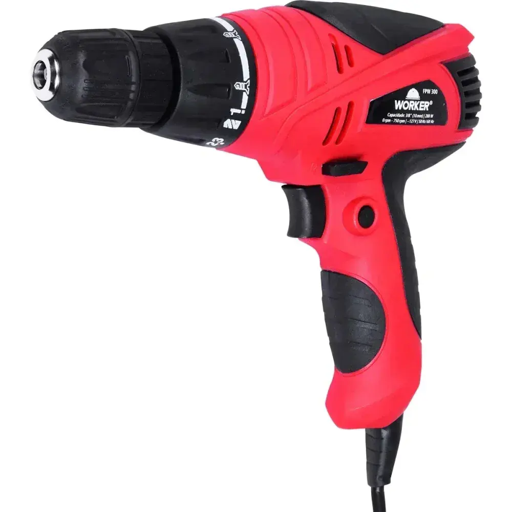 Furadeira parafusadeira FPW300 3/8” 10MM 280W 127V da Worker — fotografia 7