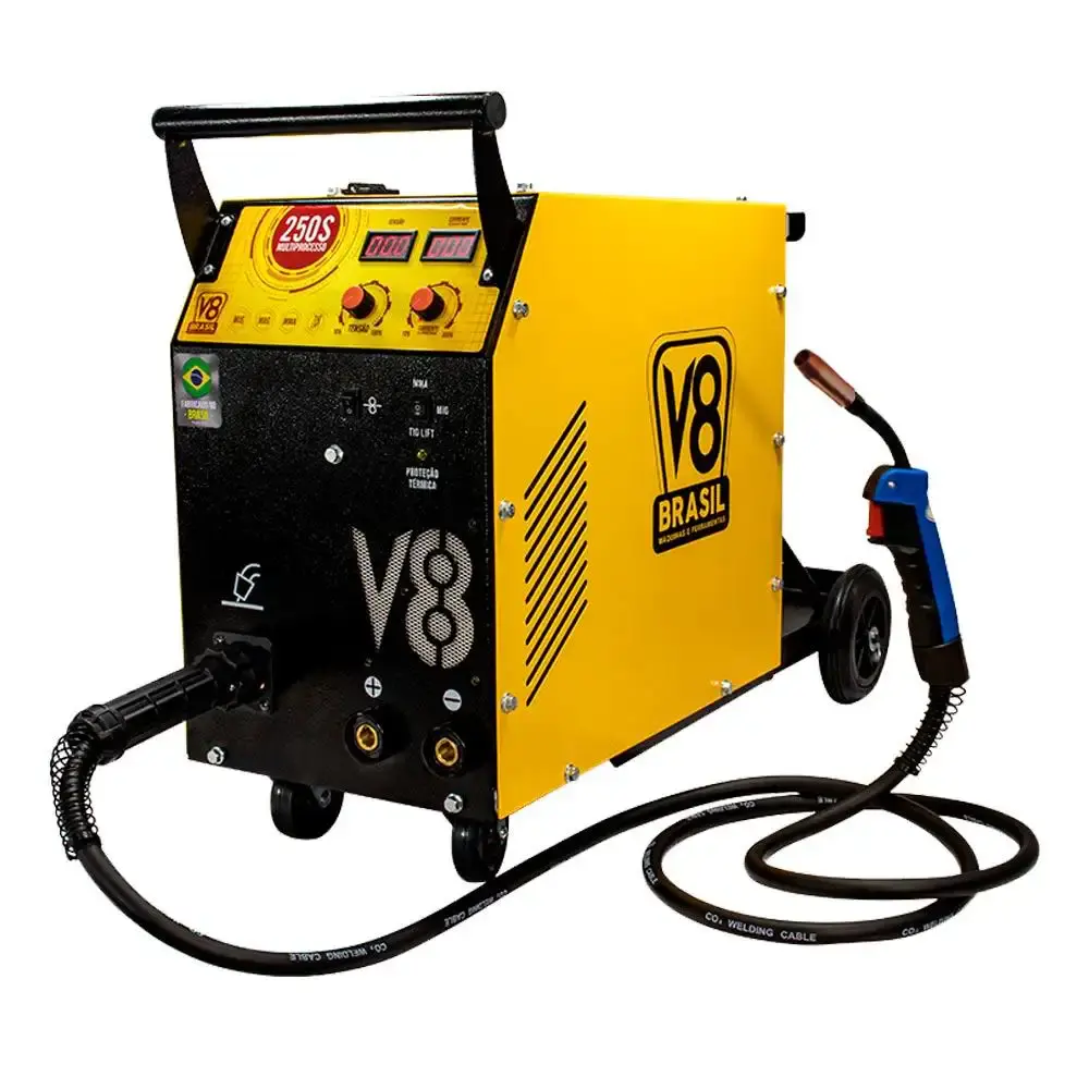 Solda mig mag mma tig eletrodo 250S multiprocesso mono 220V 20201 V8 brasill