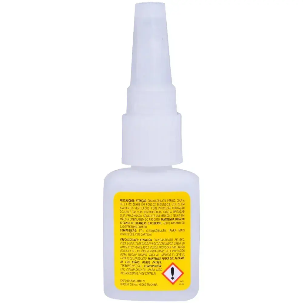 Adesivo instantâneo blister 5GR supercola Tekbond — fotografia 8