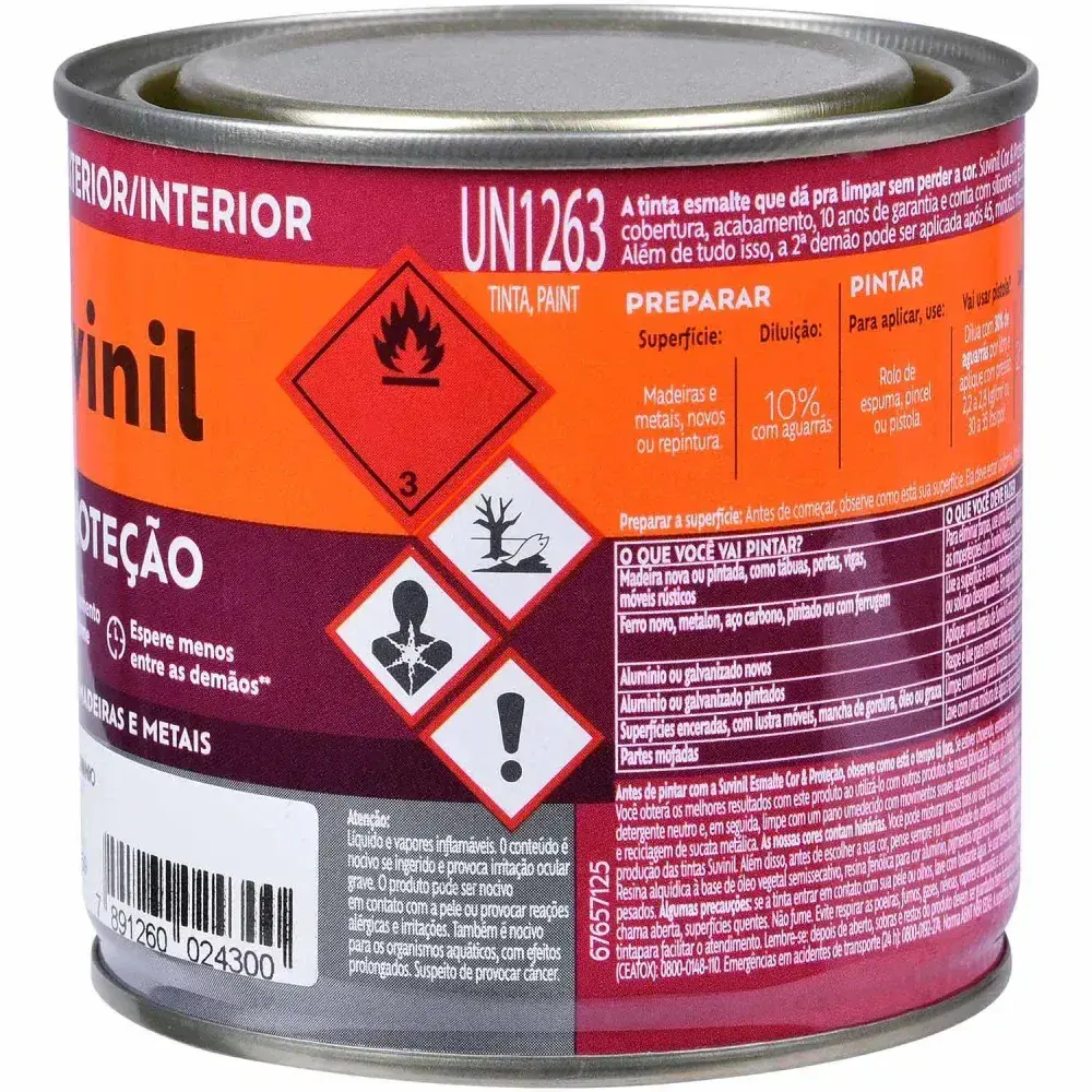 Tinta esmalte corproteção brilhante alumínio 225ML Suvinil — fotografia 8