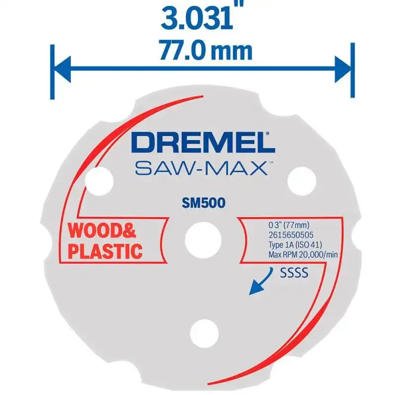 Disco de corte para madeira e plástico para Dremel SAW MAX DSM500 Dremel — fotografia 3