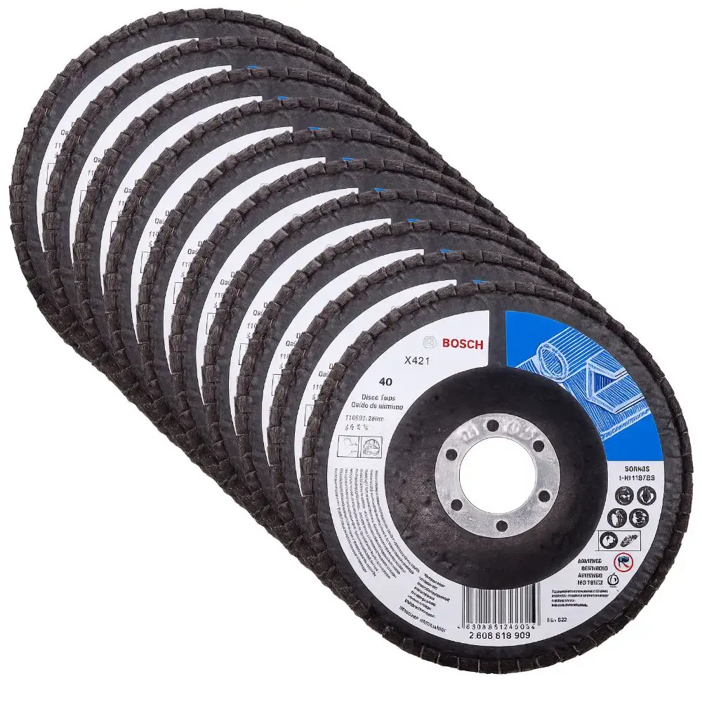 Disco de lixa flap grão 404.1/2POL. com 10 unidades Bosch