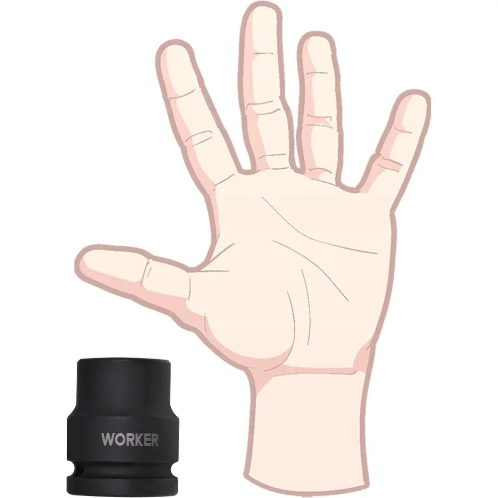 Soquete sextavado impacto encaixe 3/4 24MM Worker — fotografia 6