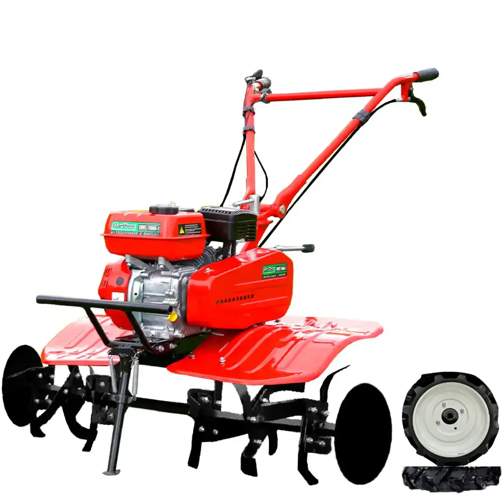 Motocultivador gasolina 7,0 HP 4T 212 CC rodas e enxadas GMC-7000-8 Garthen