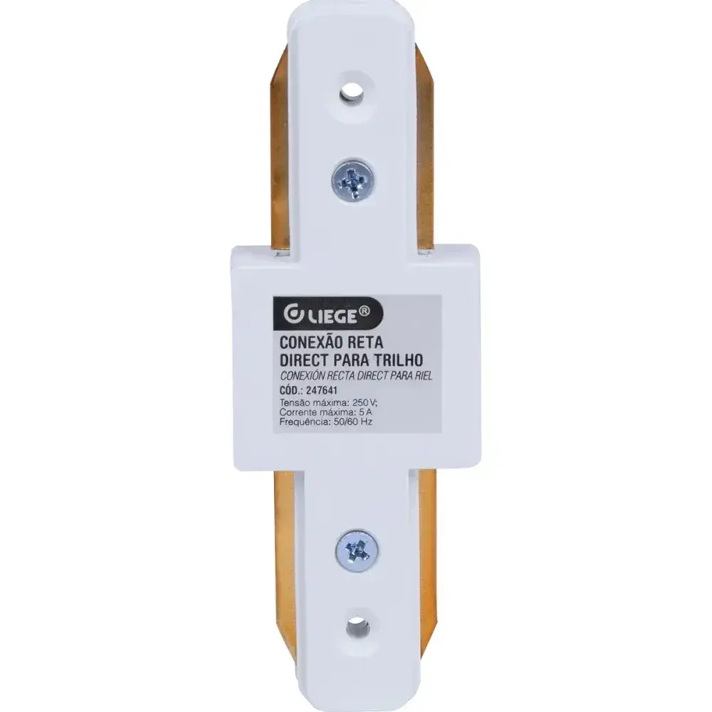 Conexão reta para trilho direct branco bivolt Liege — fotografia 5