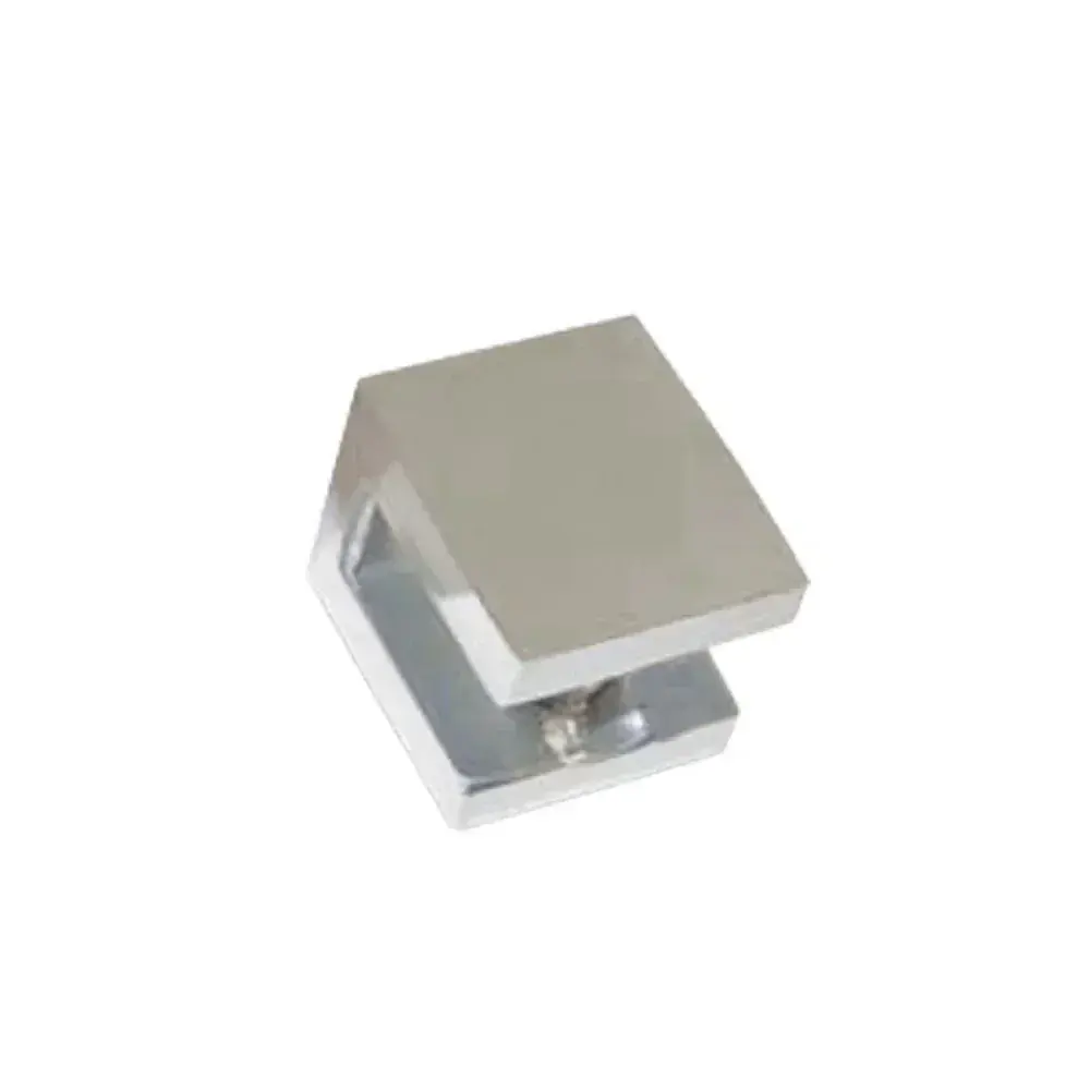 Suporte u quadrado 8MM zamac cromado 25 peças Criativa