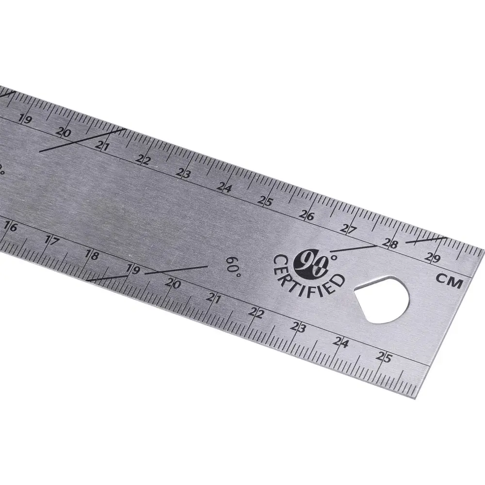 Esquadro em aço inox 30CM com cabo polímero Kapro — fotografia 3