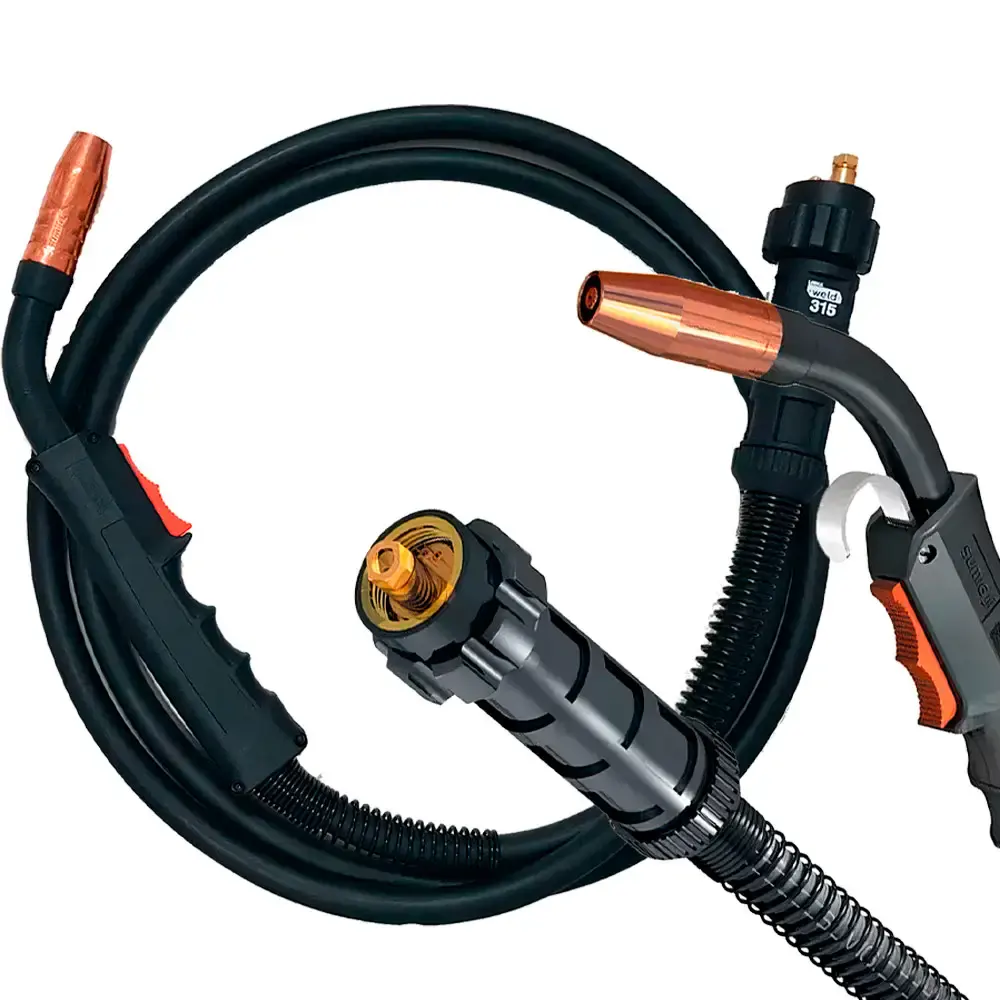 Tocha para solda mig 3 metros com euro conector weld 315 Sumig