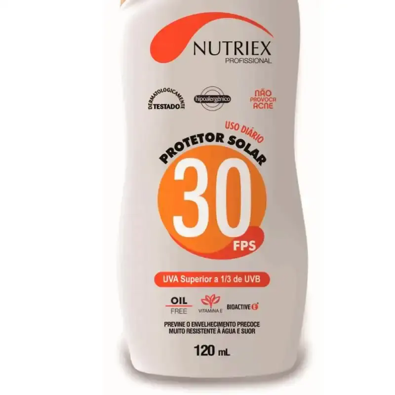 Protetor solar FPS 30 120ML bisnaga Nutriex — fotografia 3