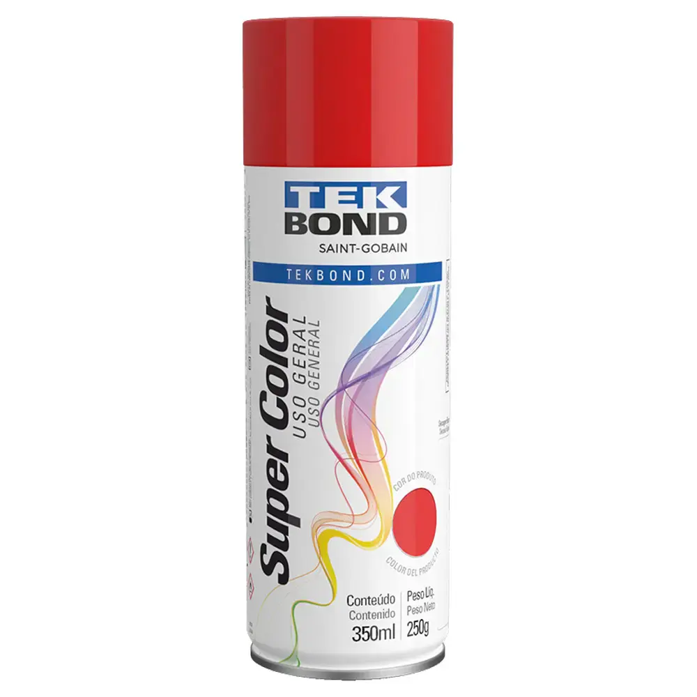 Tinta spray 350ML vermelho 23041006900 Tekbond — fotografia de referência