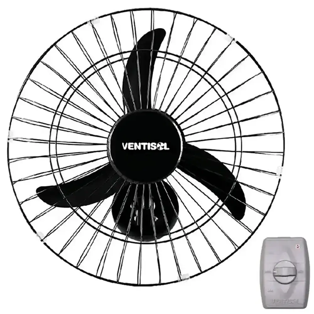 Ventilador de parede oscilante 50 CM bivolt 200W Ventisol + parafusos — fotografia 4