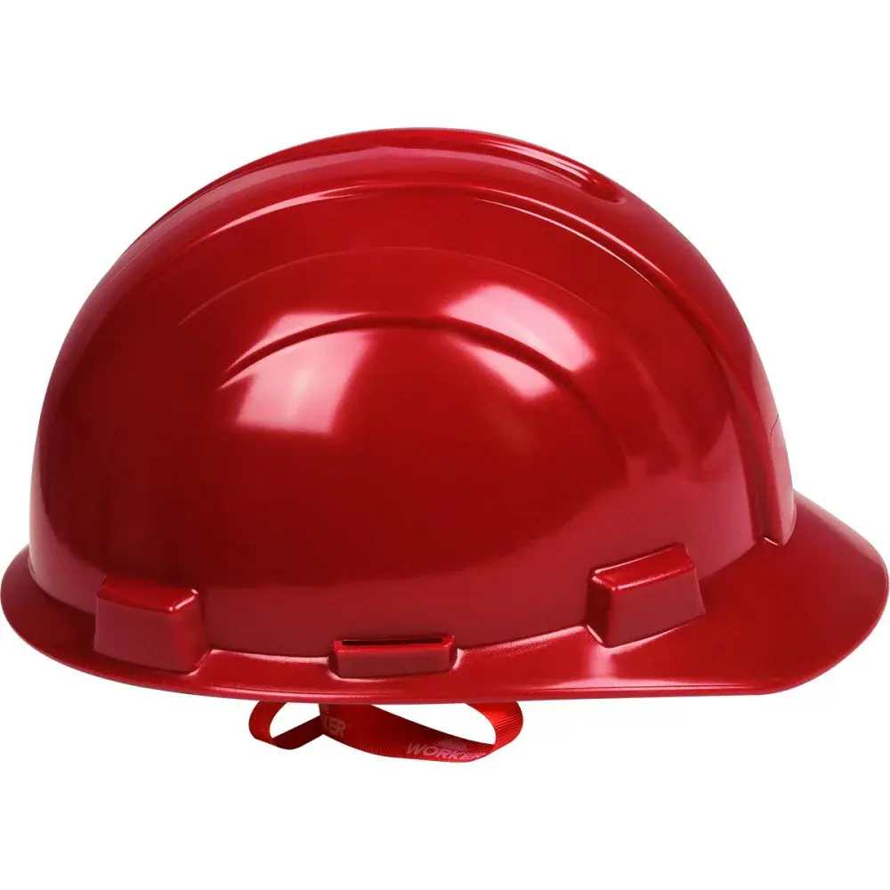 Capacete de proteção industrial vermelho max Worker — fotografia 3