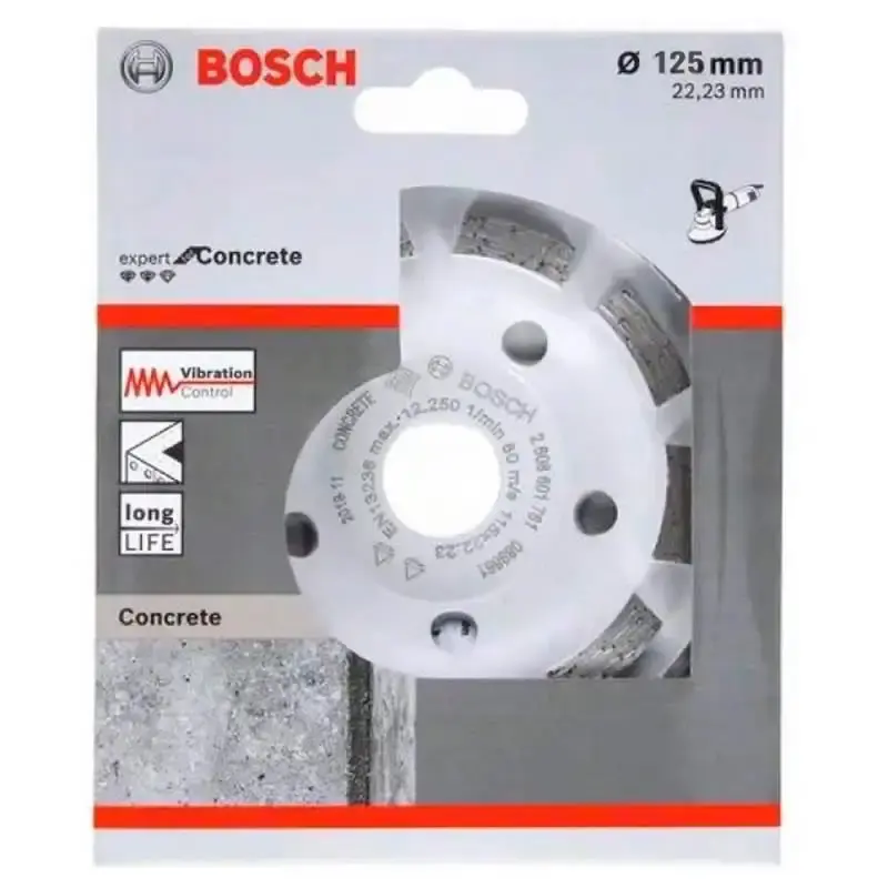 Prato diamantado segmentado para concreto turbo 125 x 22.23 MM Bosch — fotografia 3