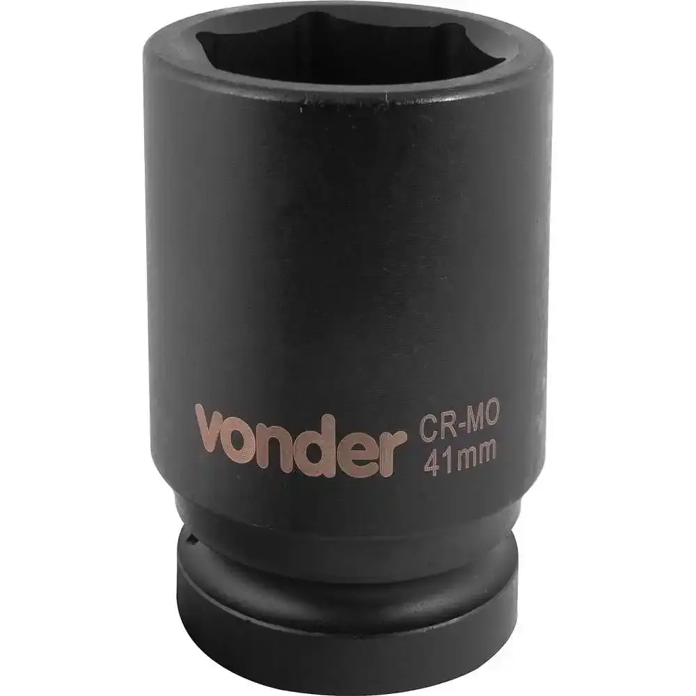 Soquete sextavado impacto longo enc 1 POL 41 MM aço cromo Vonder — fotografia 3