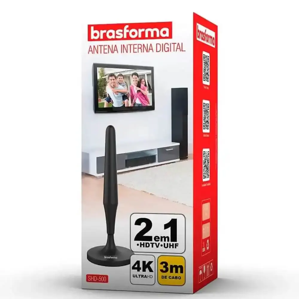 Antena digital interna portátil omnidirecional SHD-500 Brasforma — fotografia 4