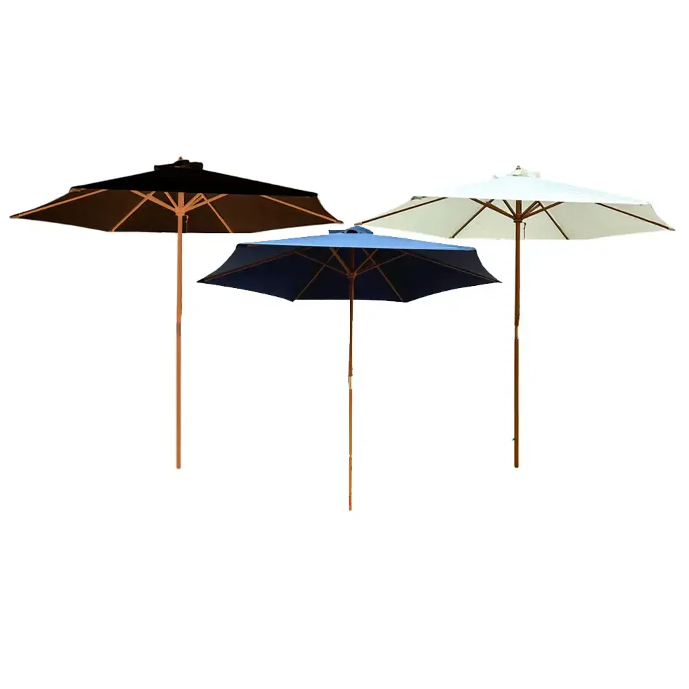 Ombrelone central em madeira 3M diversas cores ImportWay