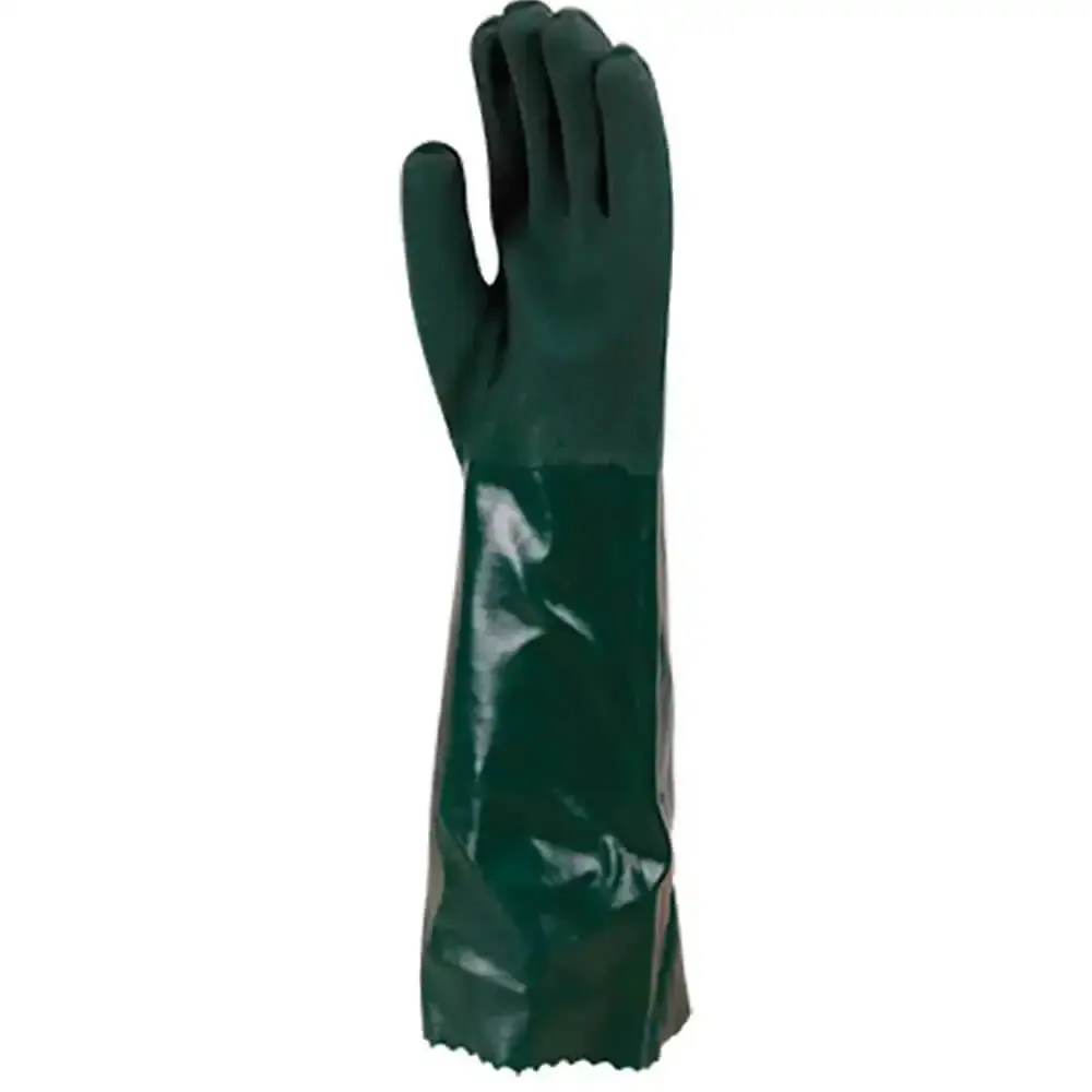 Luva de PVC palma áspera 46CM verde T9 LV-PVC46-9 Imbat — fotografia 3