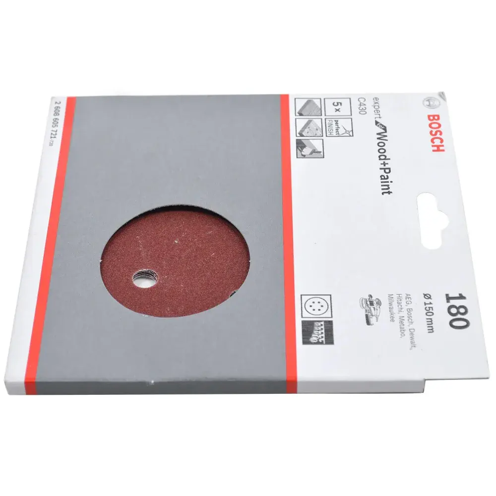 Folha de lixa C430 150MM com 5 unidades Bosch — fotografia 9